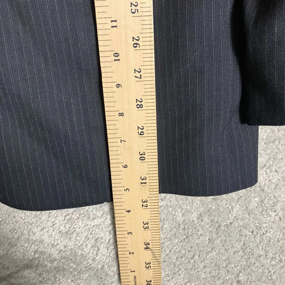 Calvin Klein Suit Mens XL 33x32 Grey Pinstripe 3 Button Blazer Trousers Set - Picture 13 of 16